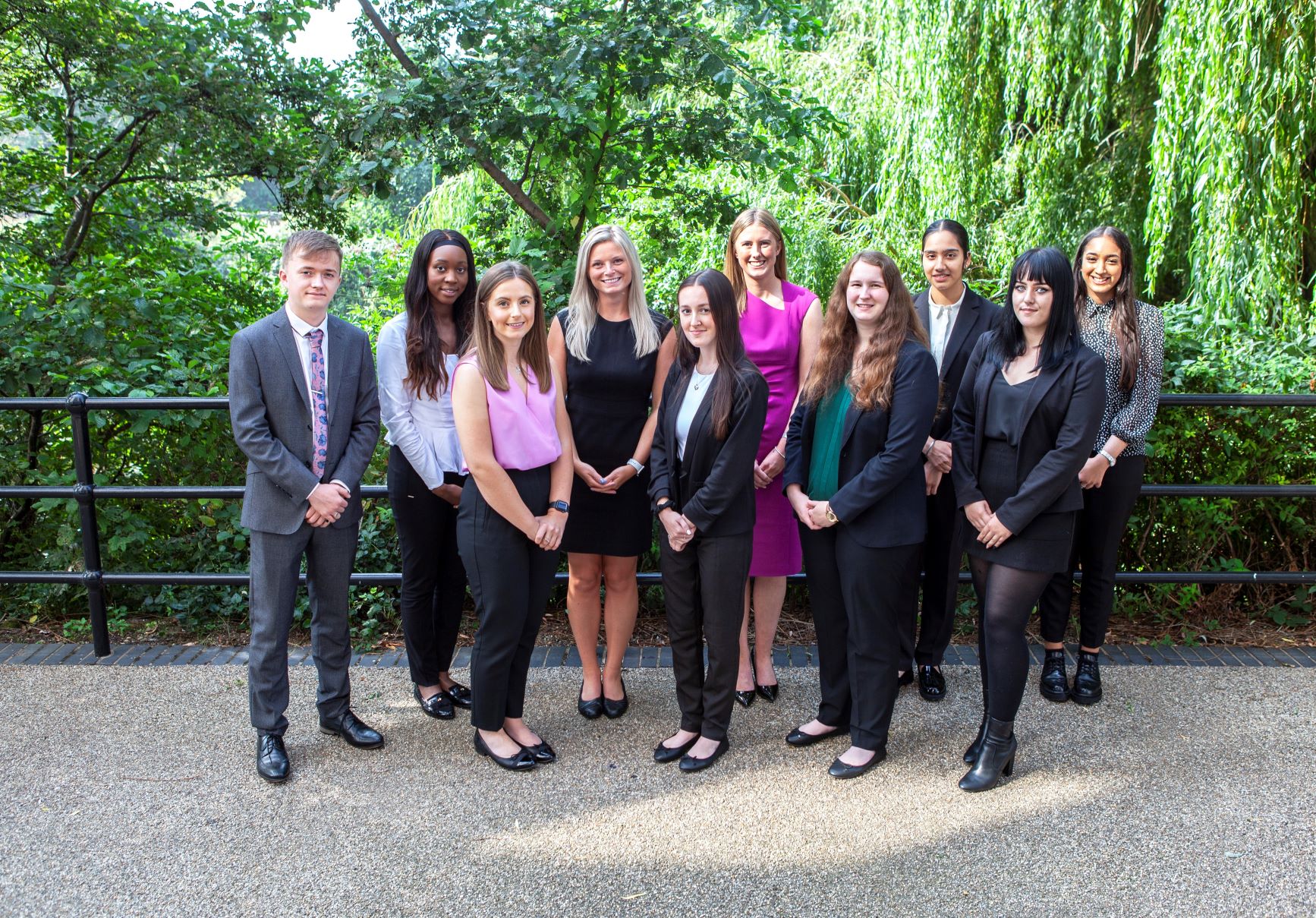 L R Ethan Crowther Eunice Ochieng Emily Egan Chloe Smitheringale Emma Davison Ella Fitzpatrick Elizabeth Watson Sukhbir Bhadal Sophie Wilton And Hannah Lancaster Thebusinessdesk Com